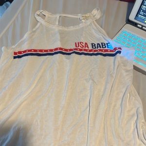 Tank top red white and blue